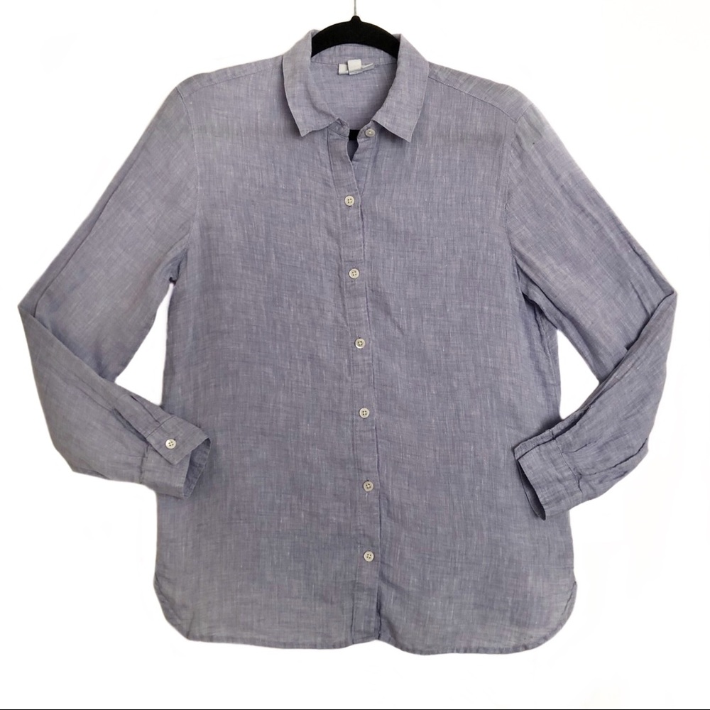 J. Jill Love Linen Long Sleeve Button Down Shirt